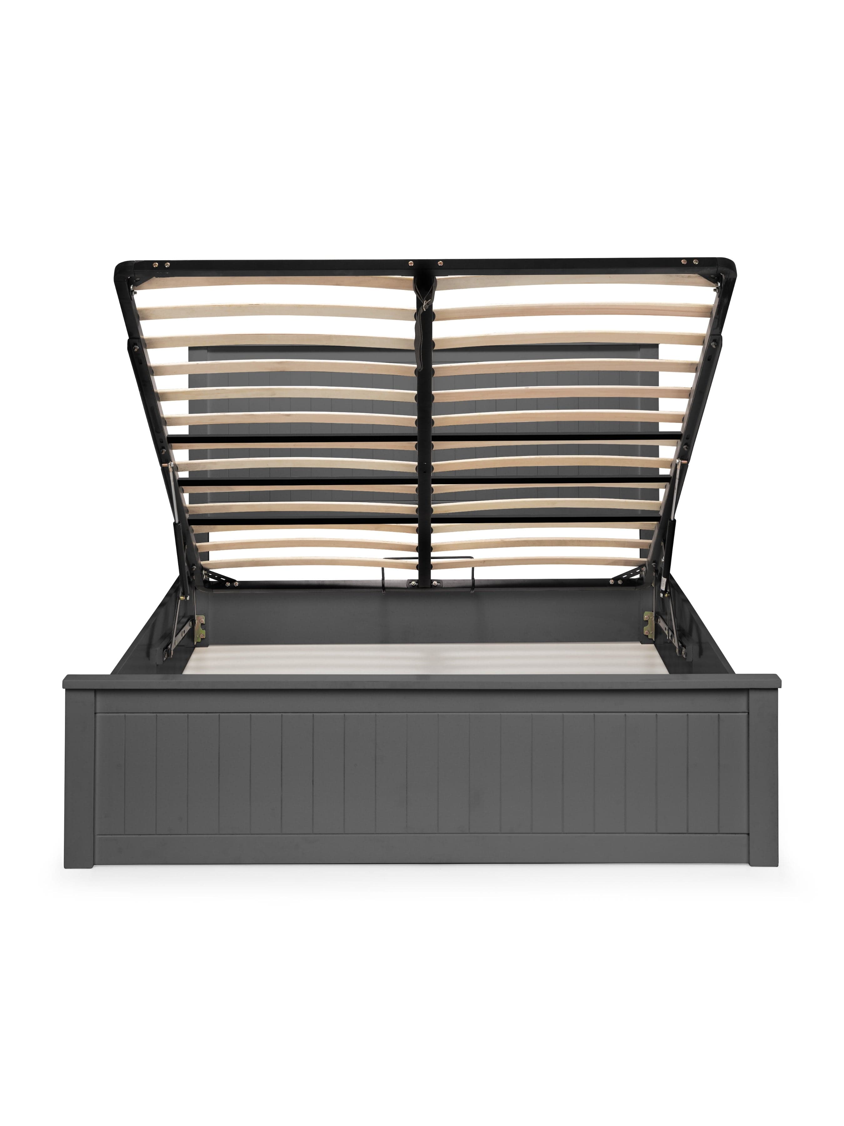 Julian Bowen Wood Bed Maine Ottoman Bed - Anthracite Bed Kings