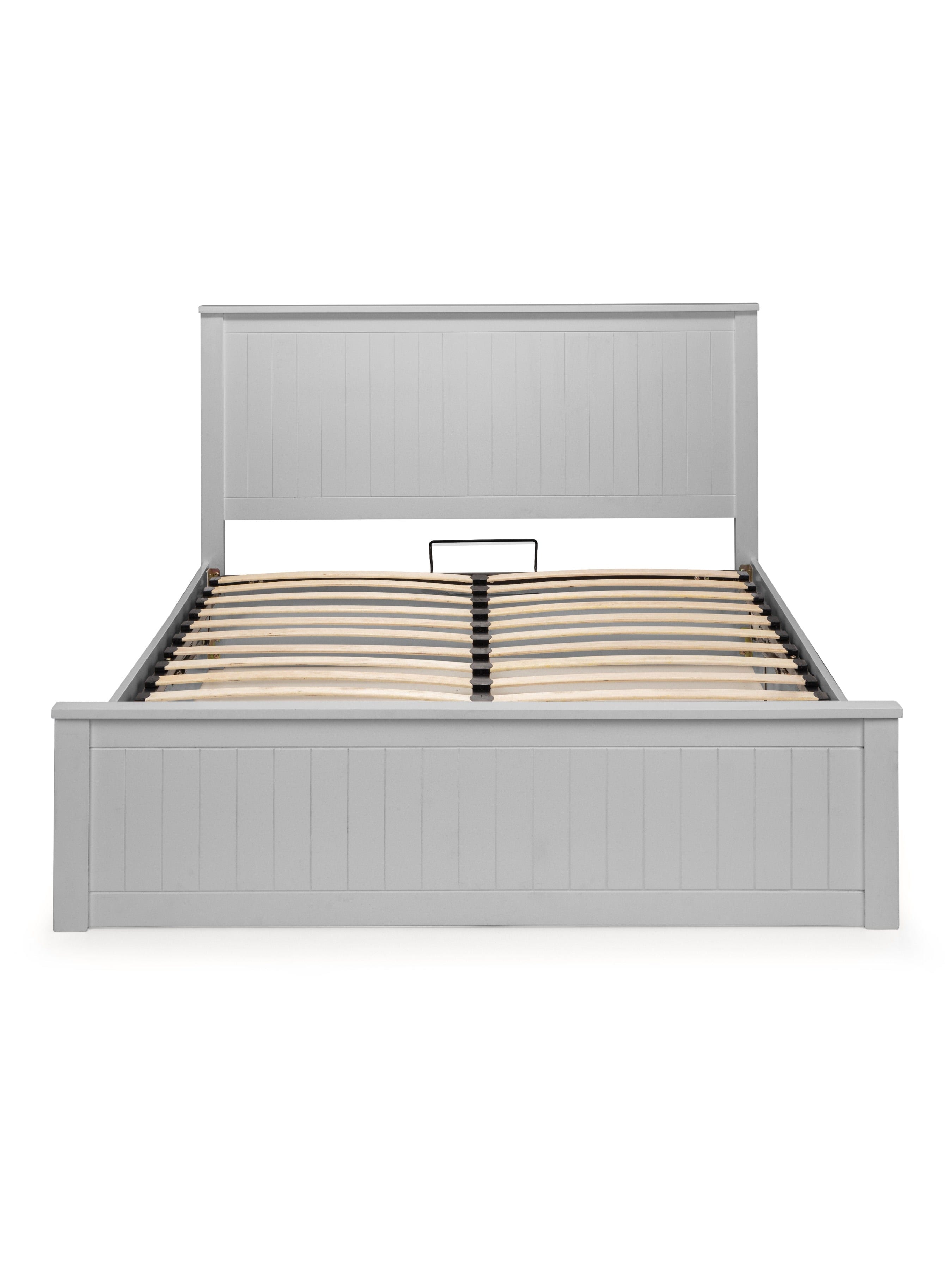 Julian Bowen Wood Bed Maine Ottoman Bed - Dove Grey Bed Kings