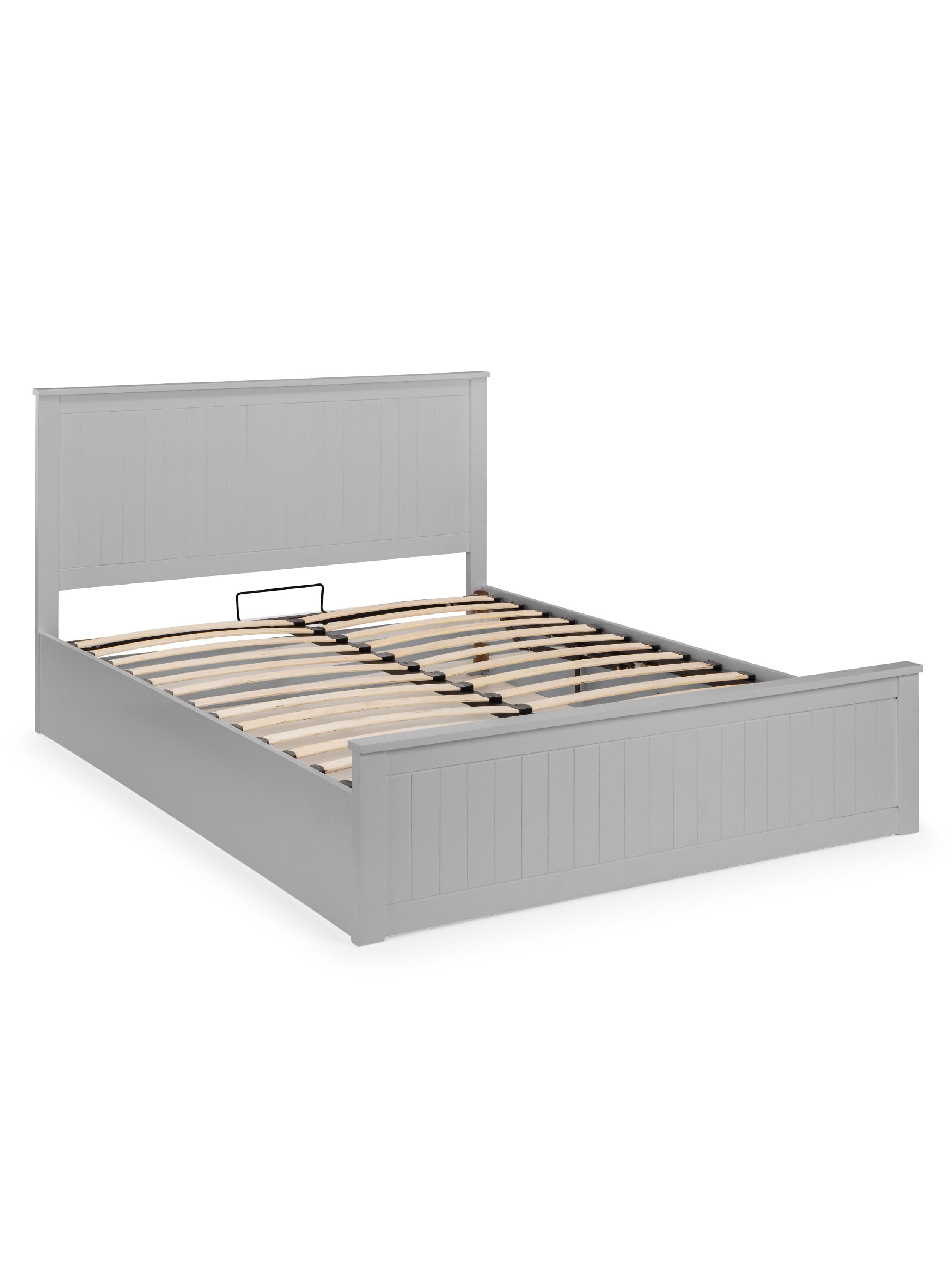 Julian Bowen Wood Bed Maine Ottoman Bed - Dove Grey Bed Kings