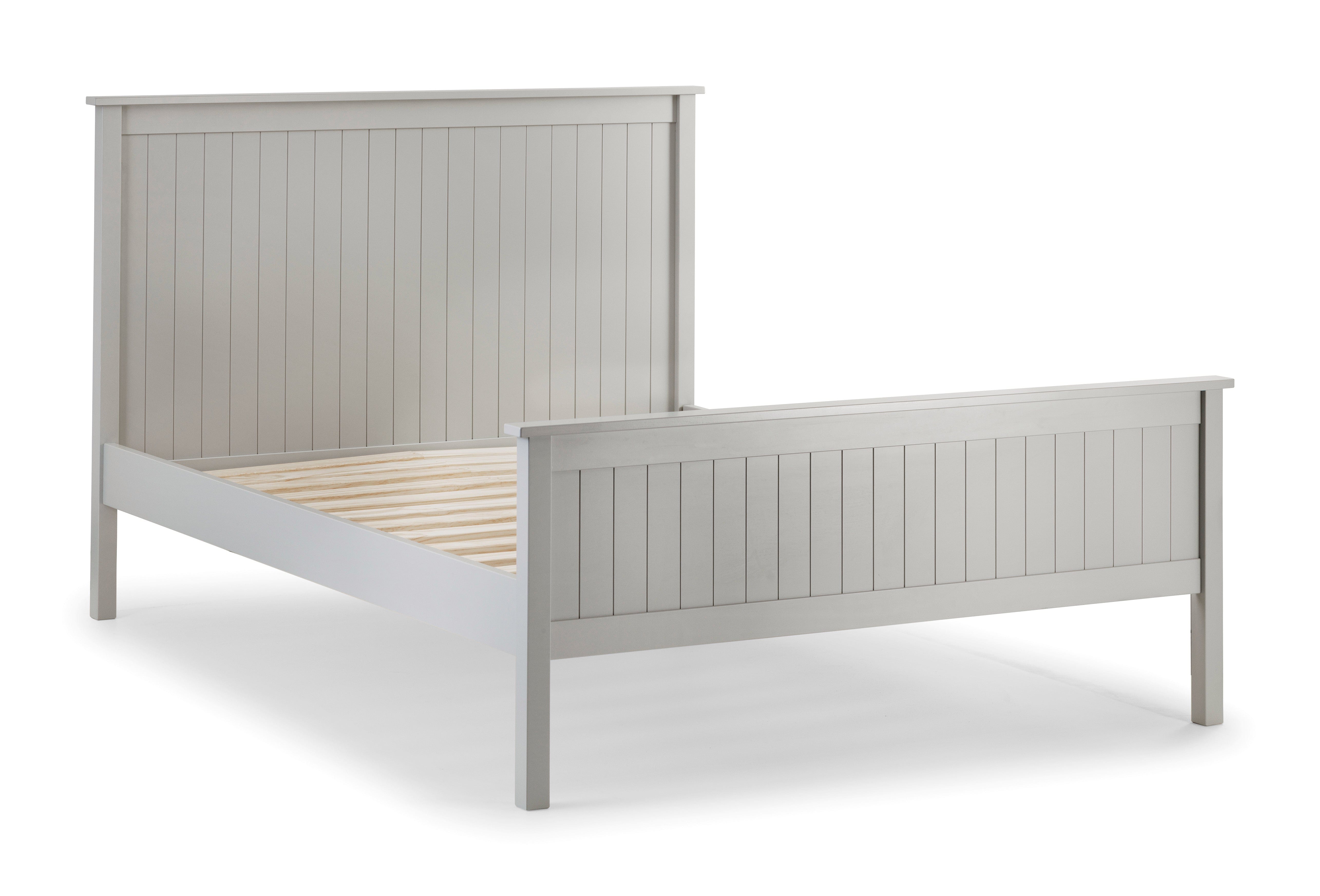 Julian Bowen Wood Bed Maine Wooden Bed - Dove Grey Bed Kings