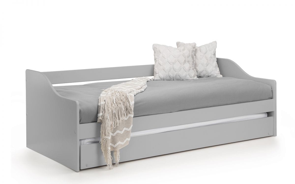 Julian Bowen Wood Bed Single 90cm 3ft Elba Day Bed - Dove Grey Bed Kings