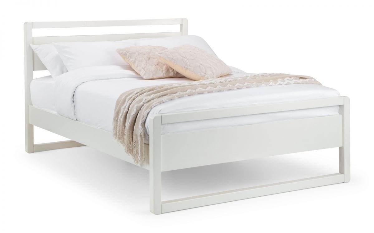 Julian Bowen Wood Bed Venice Bed - Surf White Bed Kings