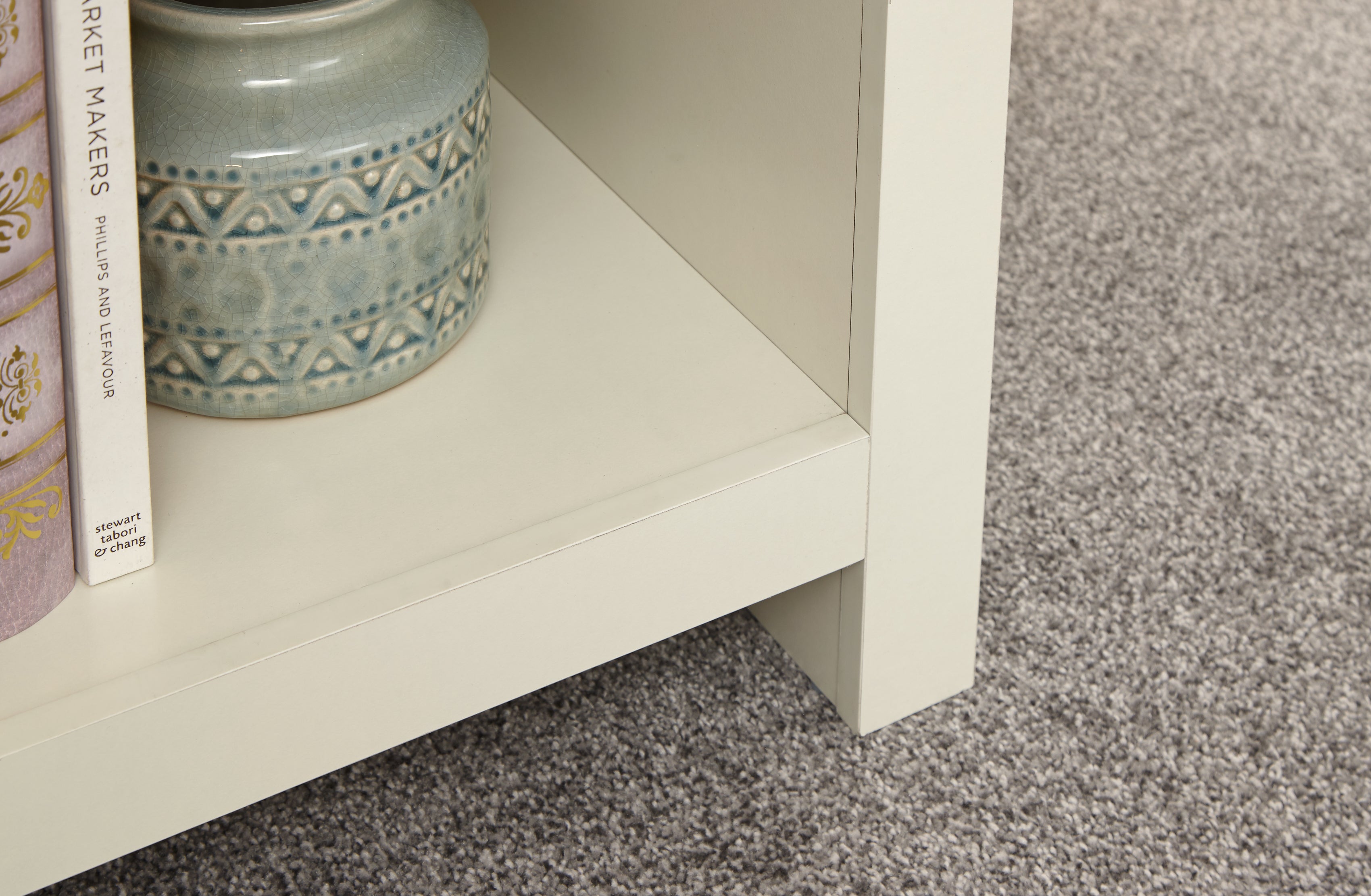Lancaster Side Table With Shelf Cream