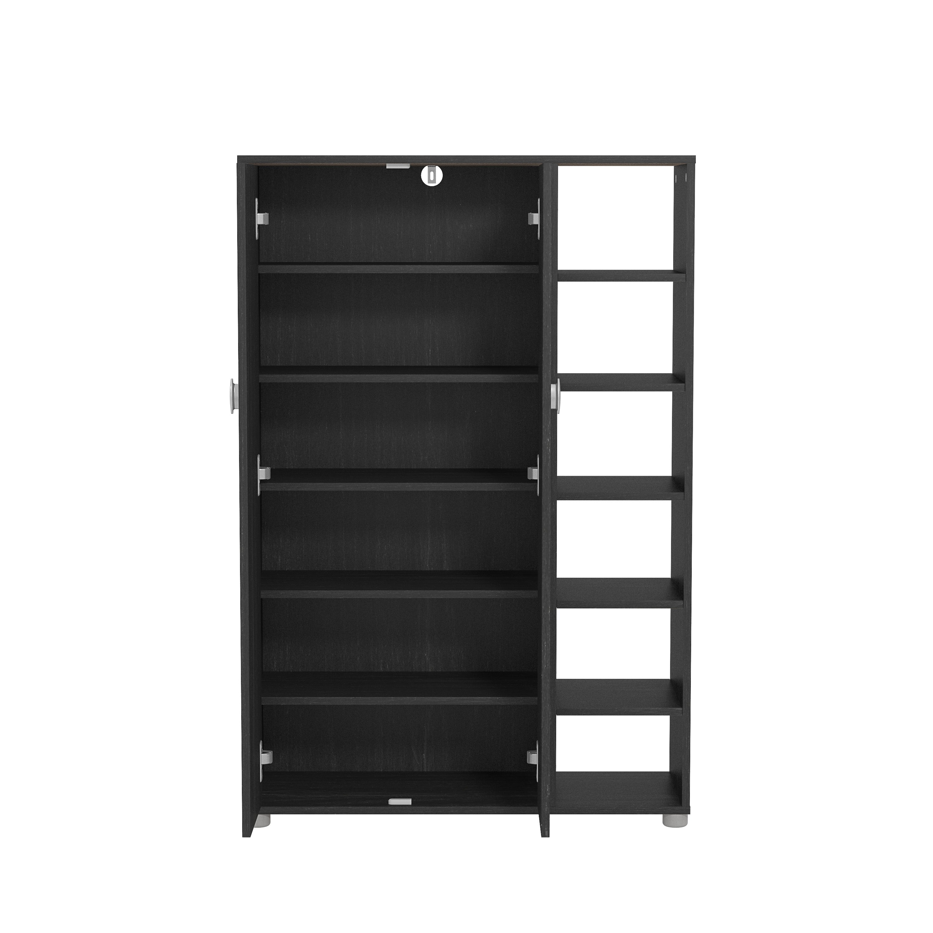 Bideford Tall Shoe Cabinet Rustick Black Oak
