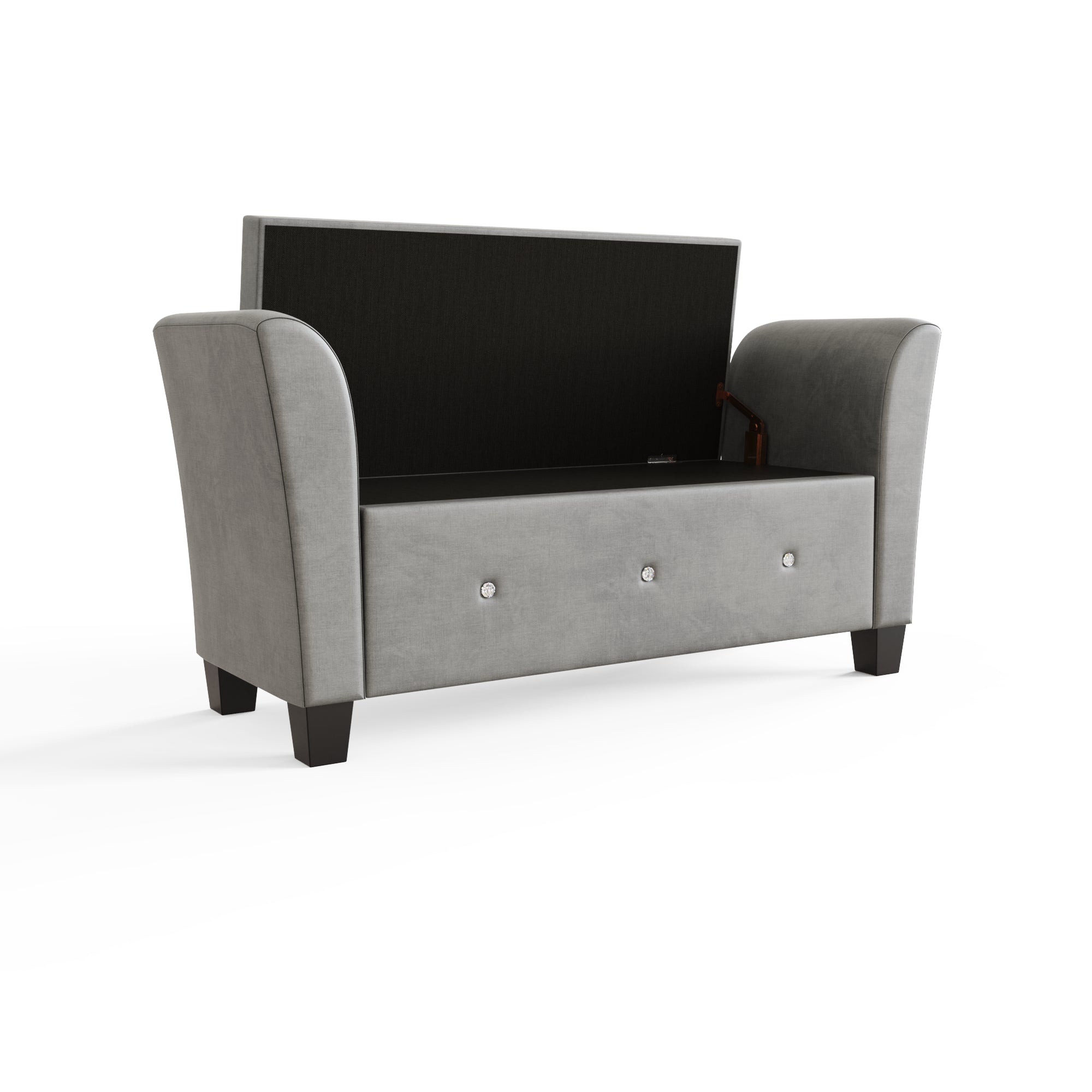 Verona Diamante Window Seat Grey Chenille