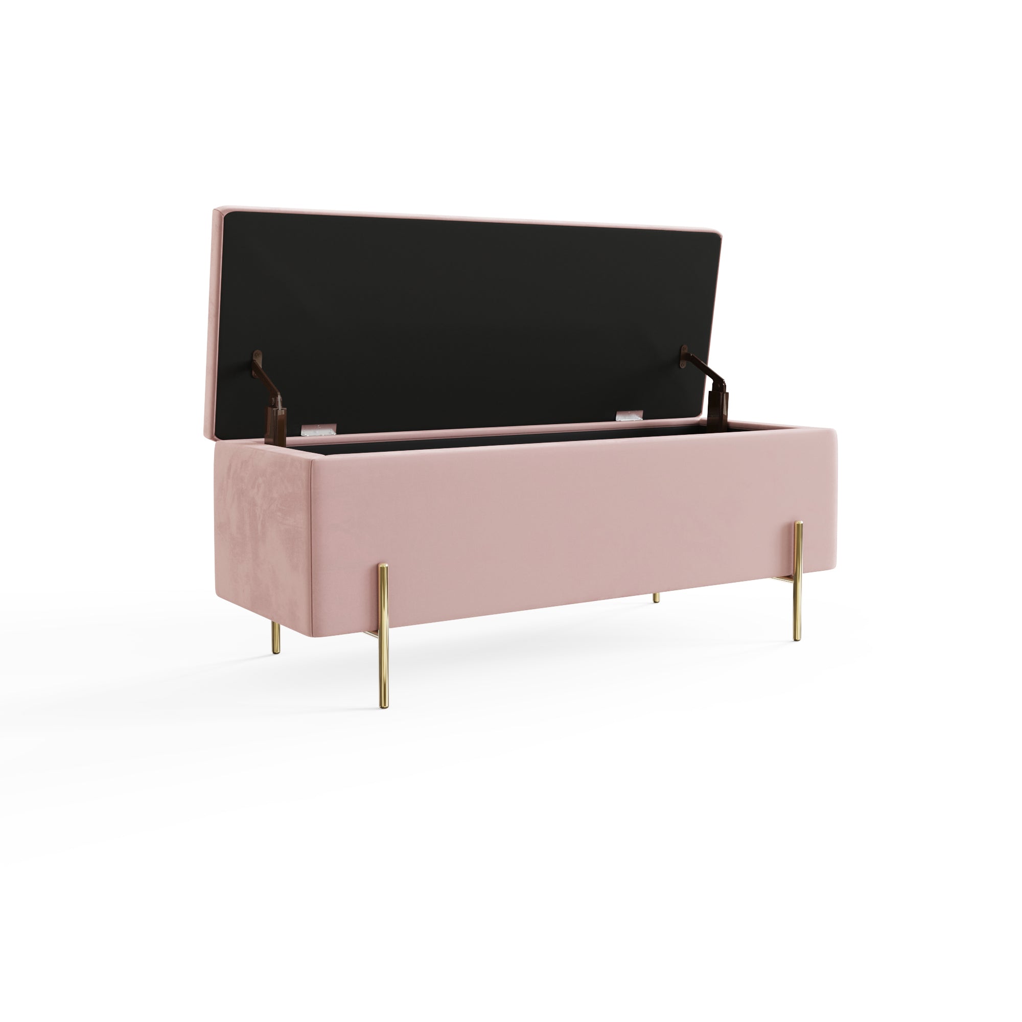 Mystica Ottoman Storage Bench Blush Pink