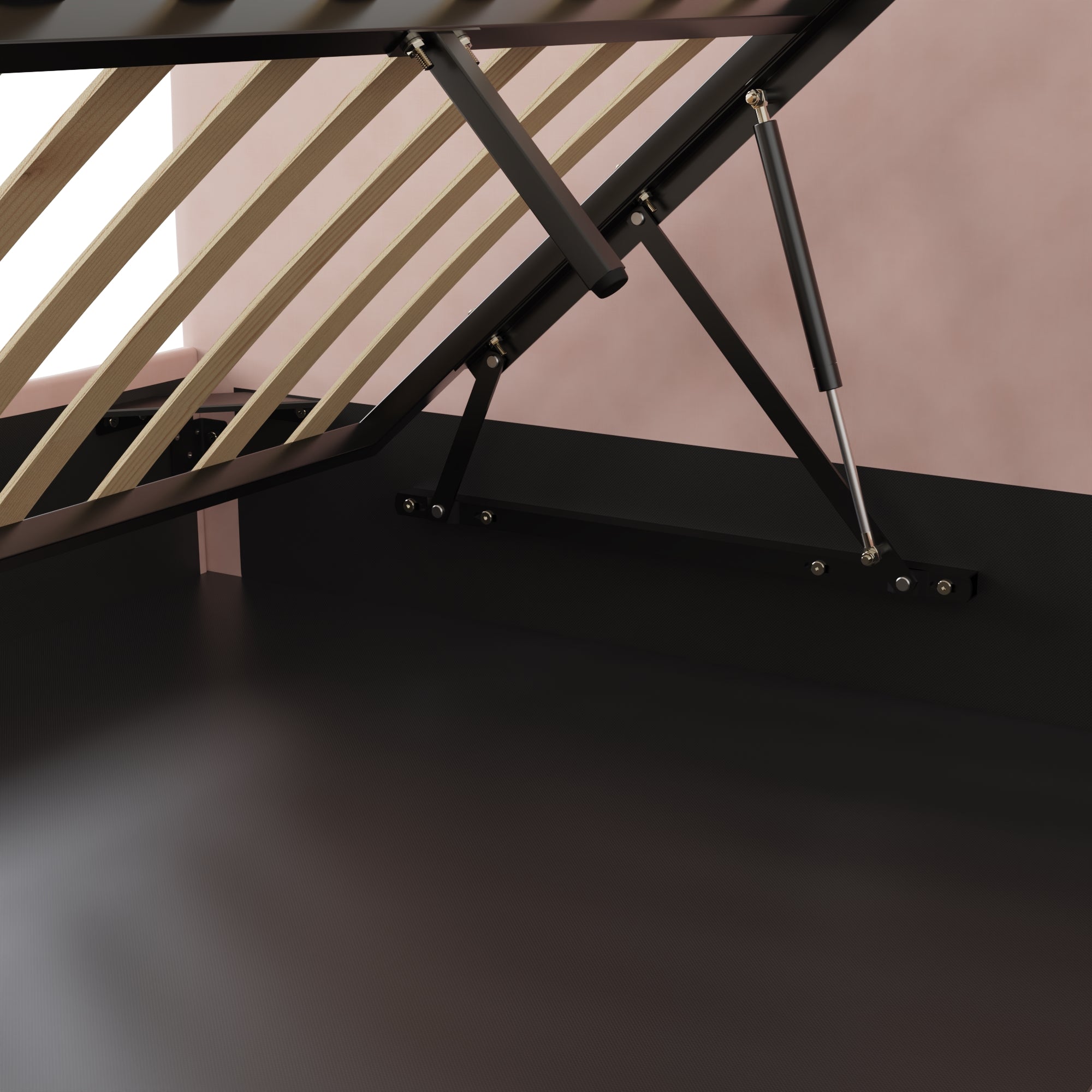 Chiswick Ottoman Bed Frame - Soft Pink
