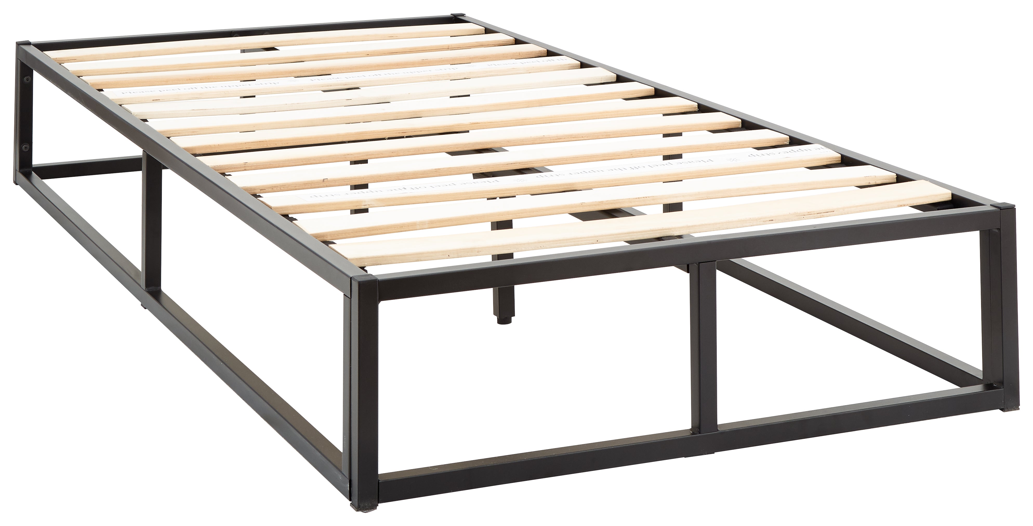 Platform Metal Bed Black