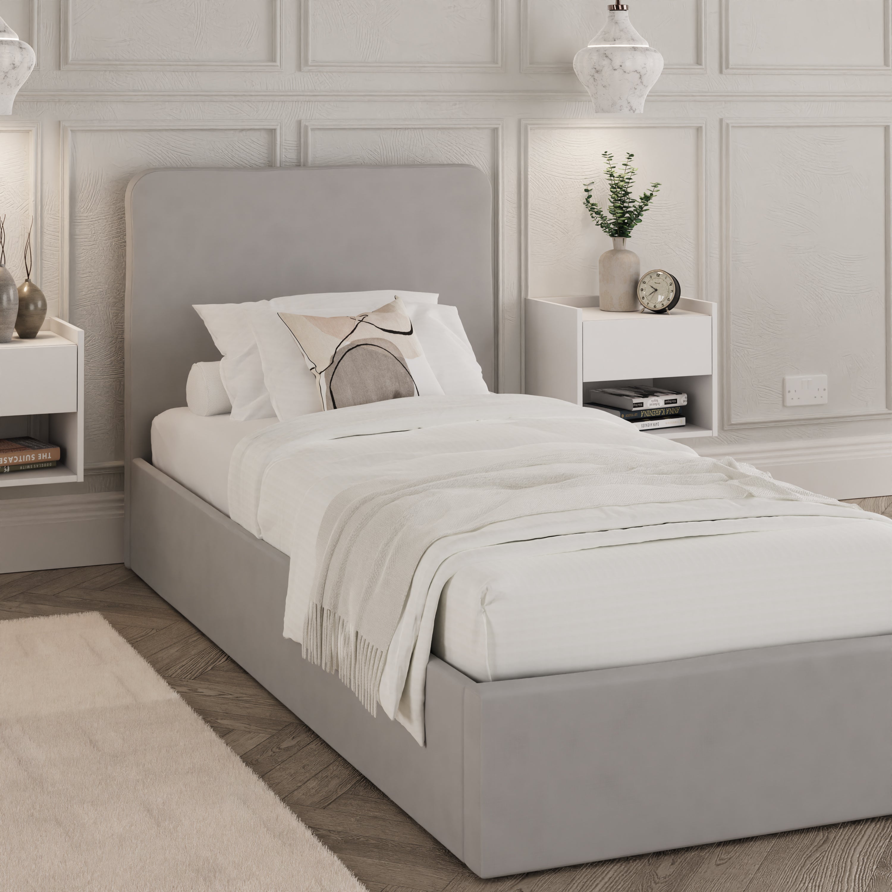 Chiswick Ottoman Bed frame - Soft Grey