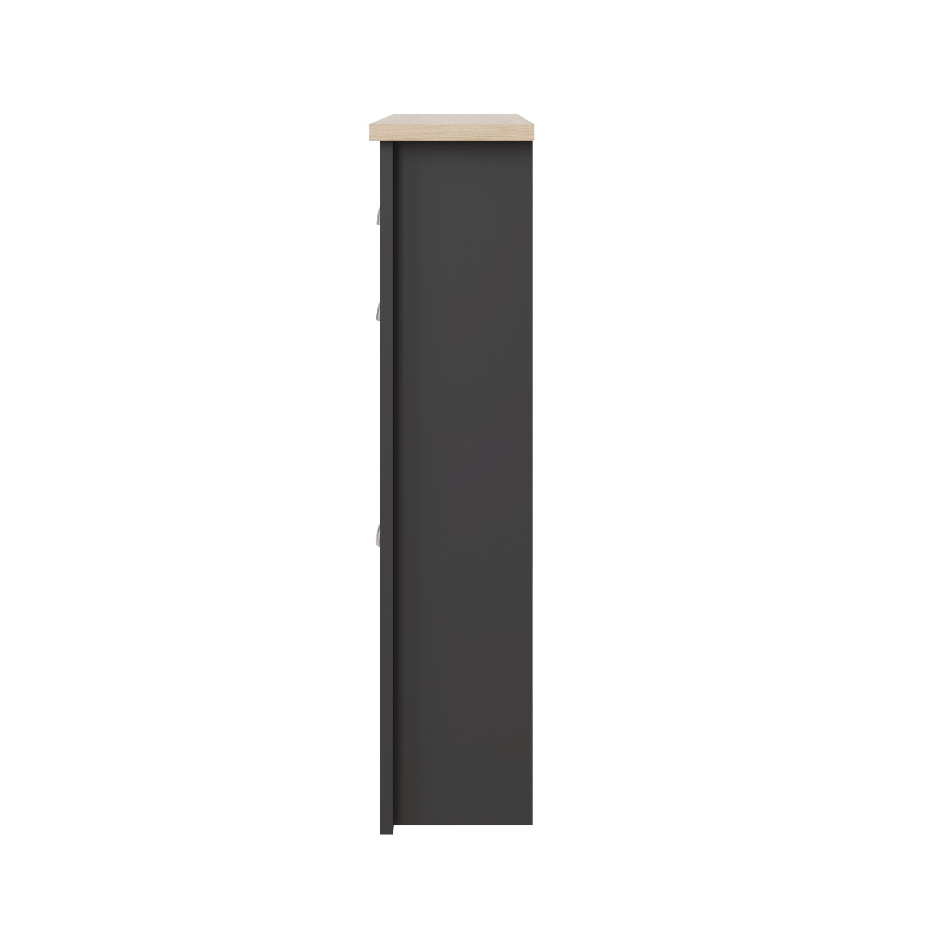 Lancaster 2Dr 1Drw Shoe Cabinet Black
