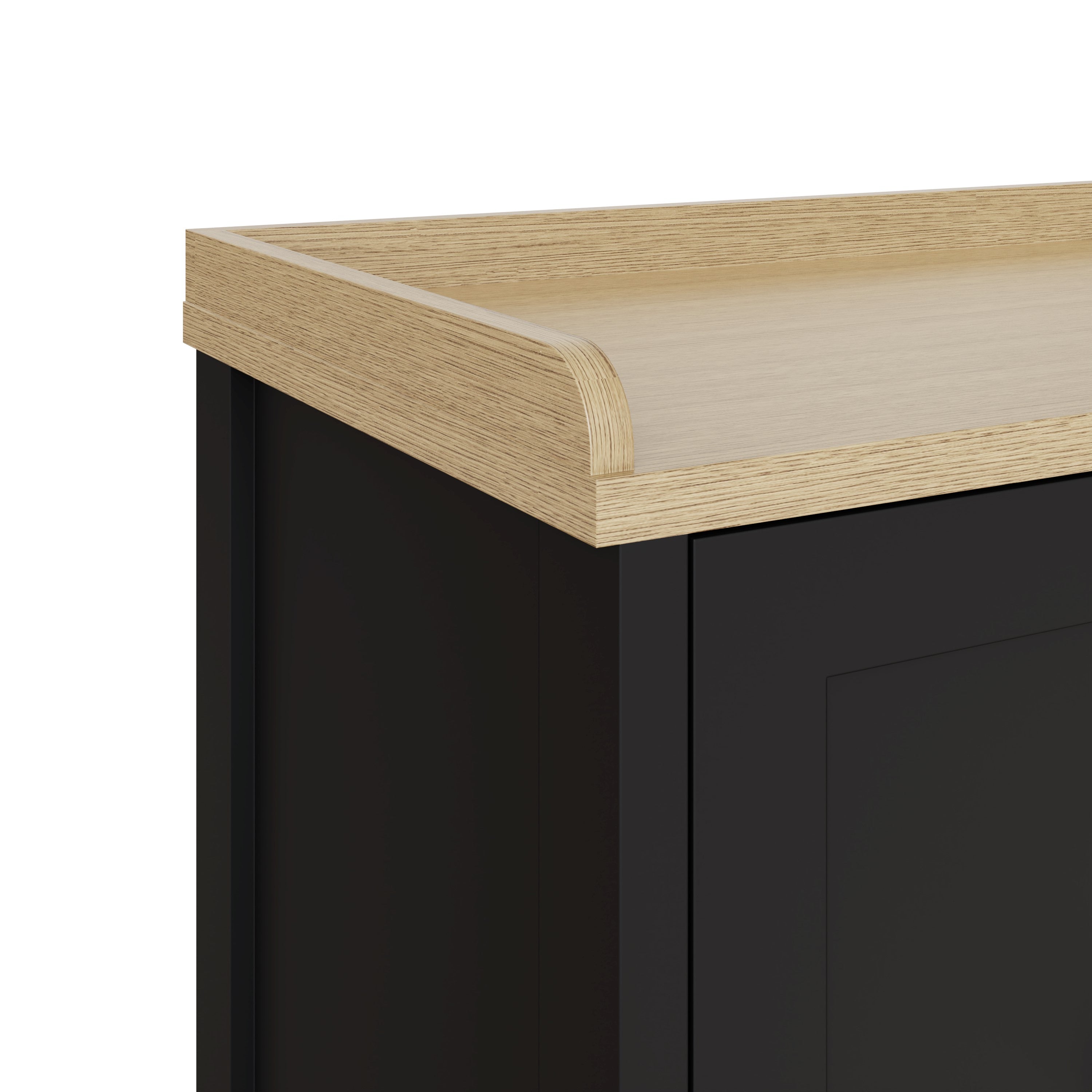 Lancaster 2 Door Shoe Bench Black