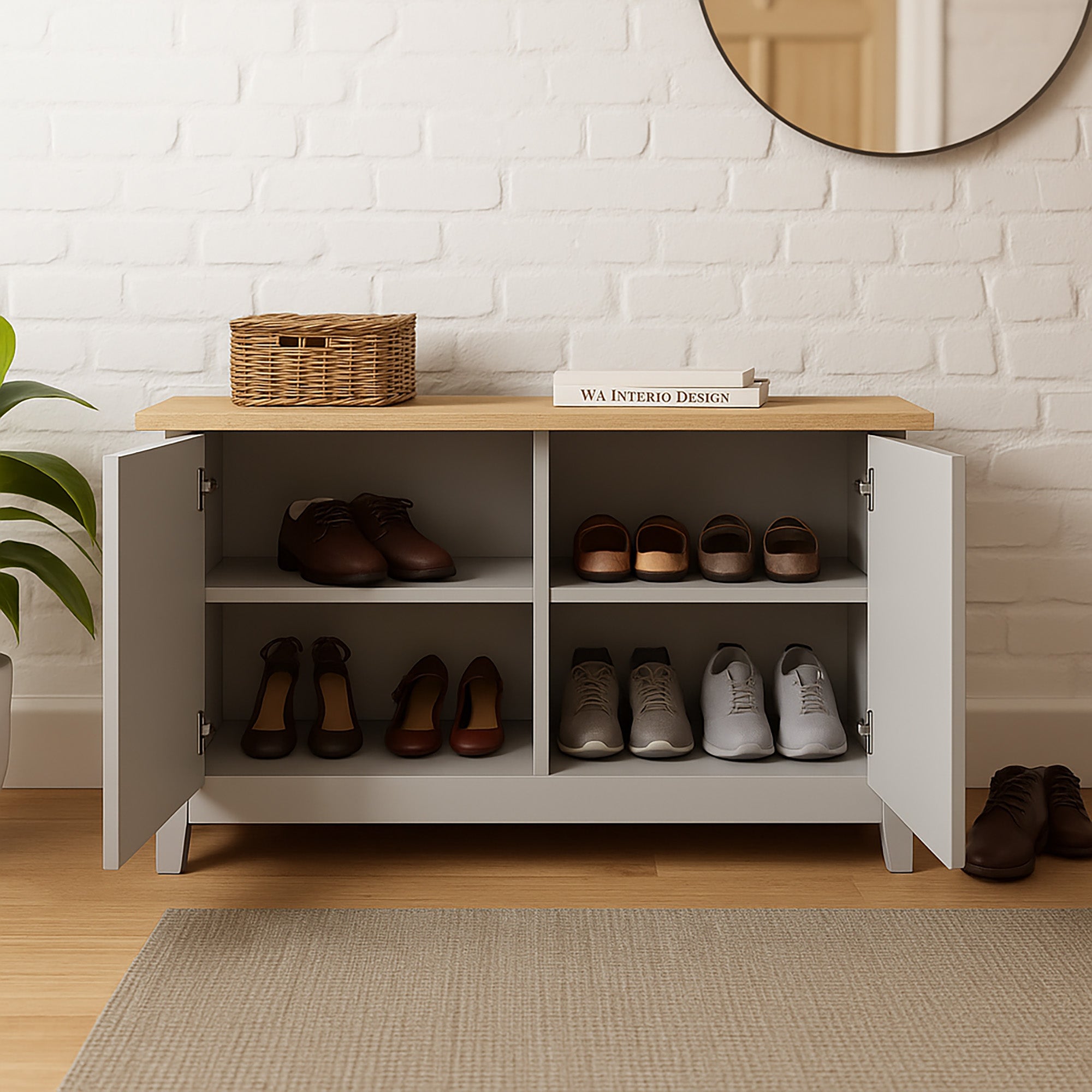 Lancaster Shoe Storage Grey
