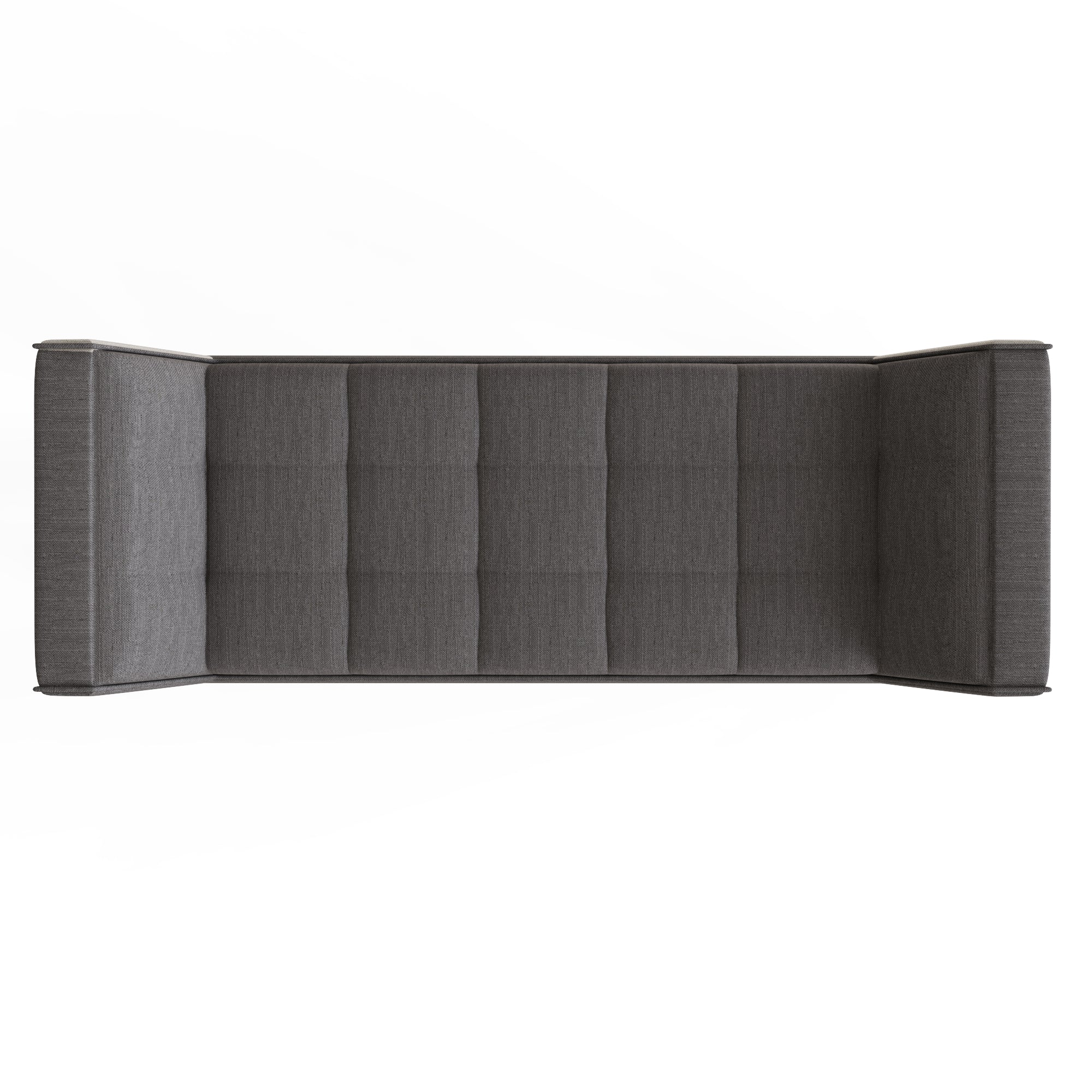 Milan Upholstered Bench Dark Grey Hopsack