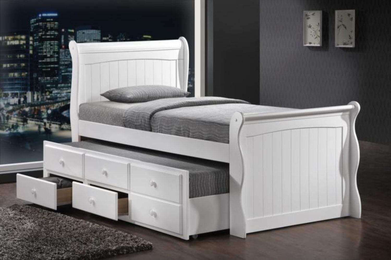 Captains single cabin bed deals with trundle and drawers