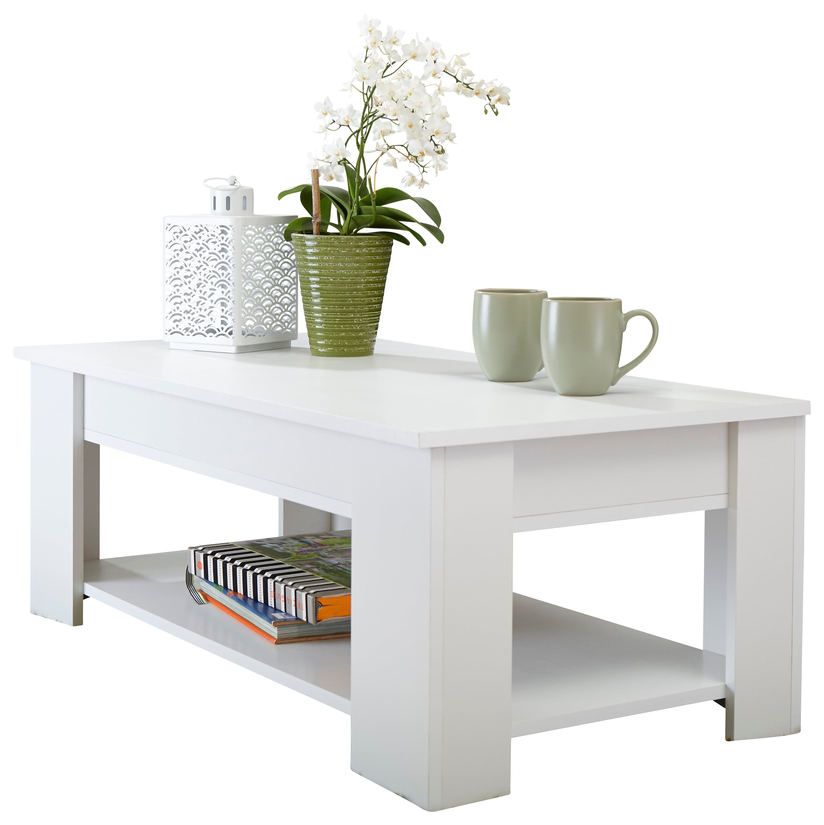 Lift Up Coffee Table White