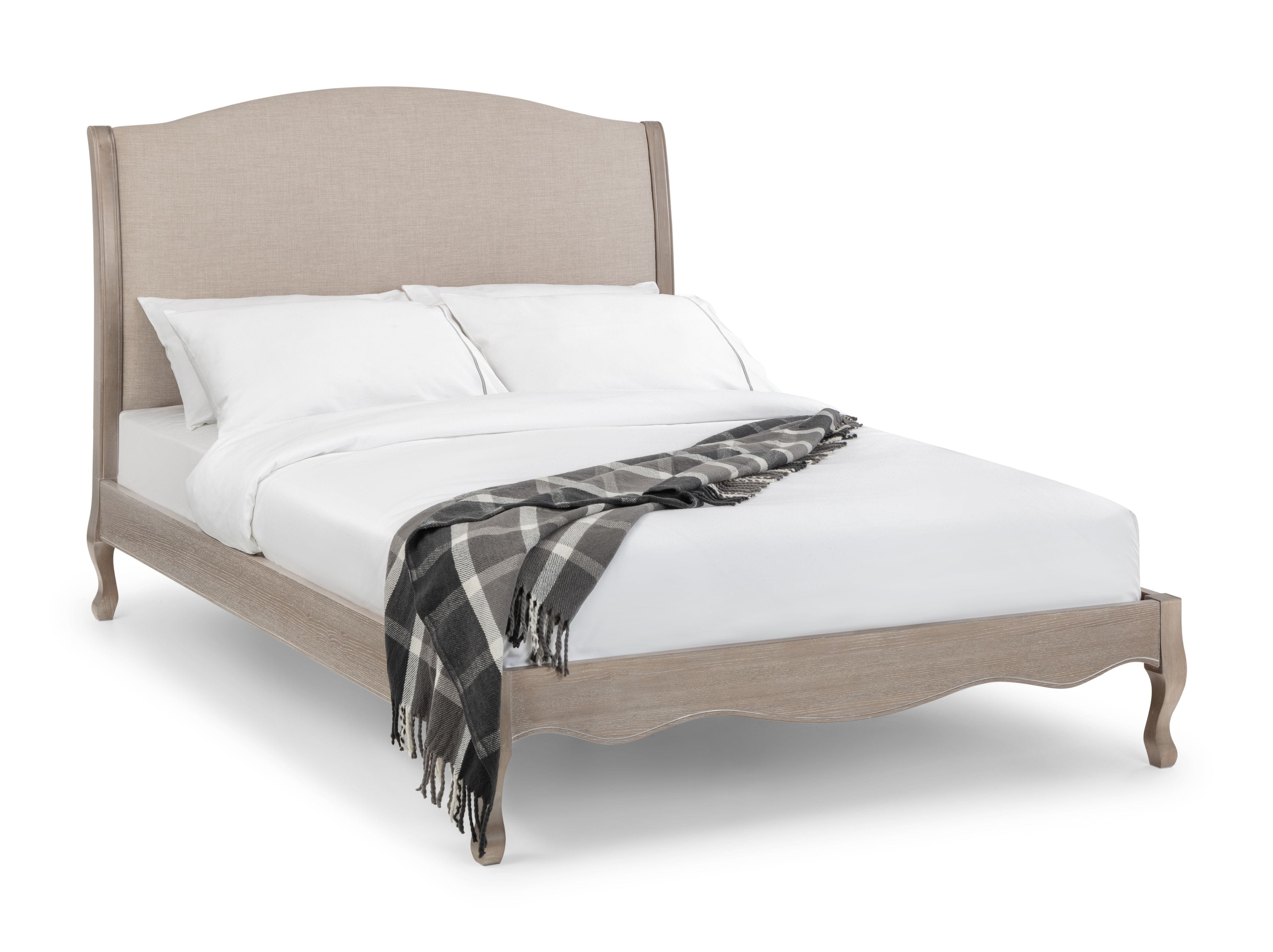 Wood fabric on sale bed frame