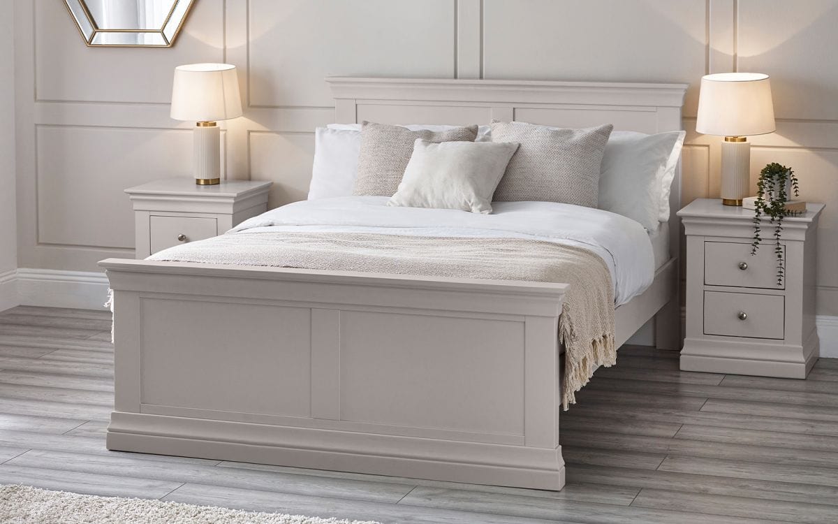 Clermont Bed - Light Grey