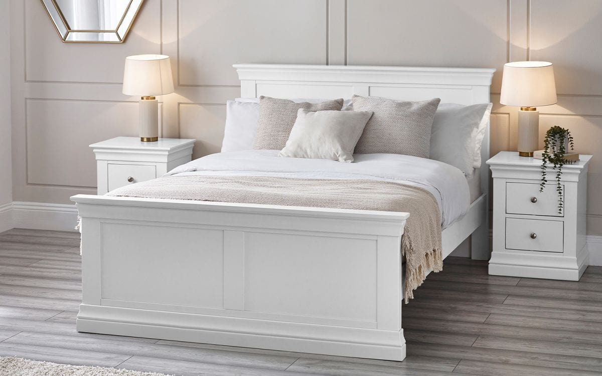 Clermont Bed - Surf White