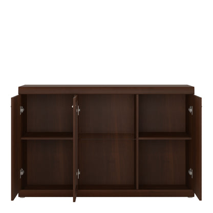 Imperial 3 Door Glazed Sideboard in Dark Mahogany Melamine