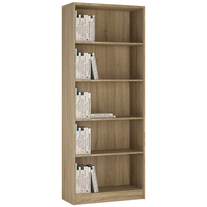 4 You Tall Wide Bookcase in Sonoma Oak