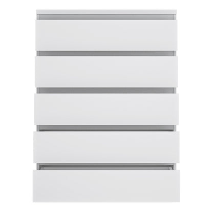 Fribo Chest Of 5 Drawers in Alpine White