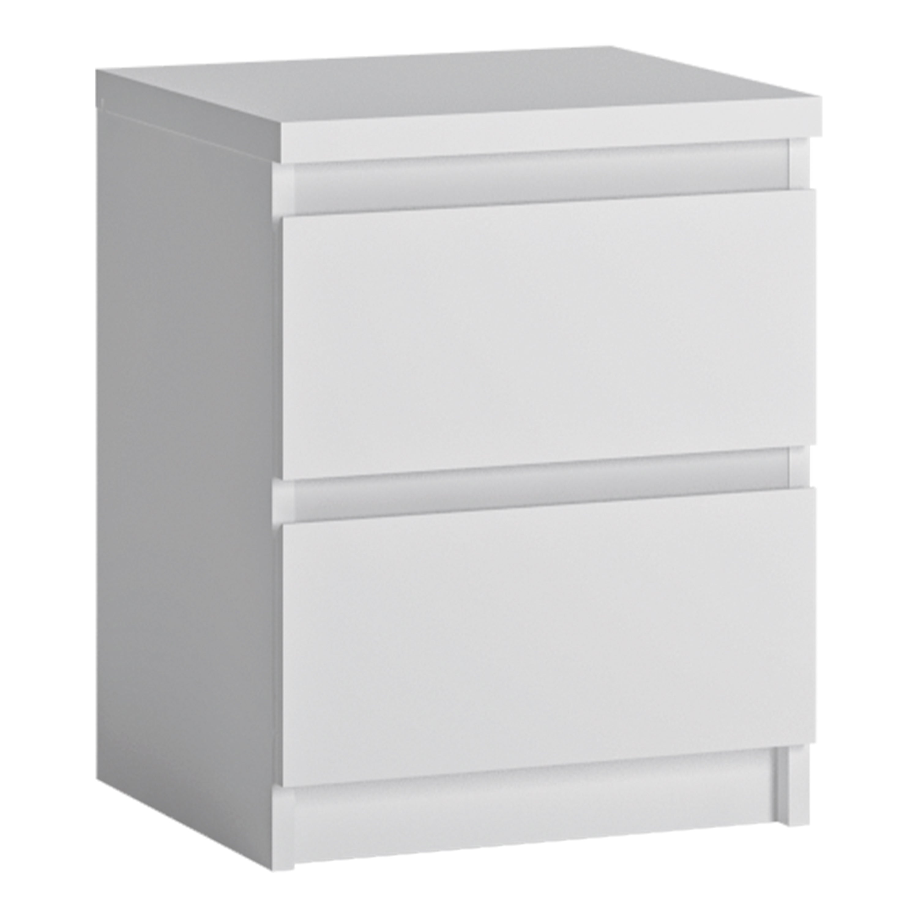 Fribo Bedside Cabinet 2 Drawer in Alpine White