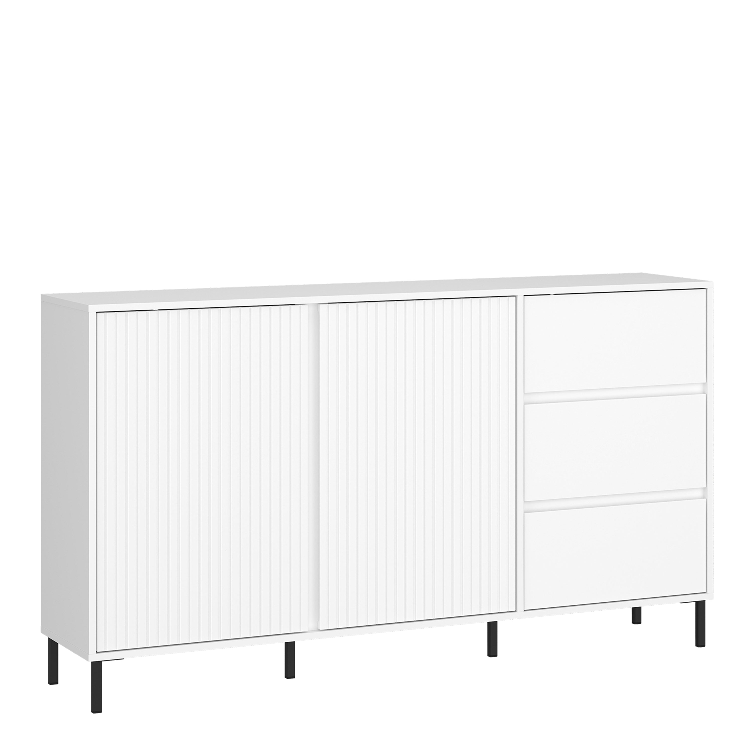 Avenale Sideboard 2 Door 3 Drawer in Alpine White High Gloss