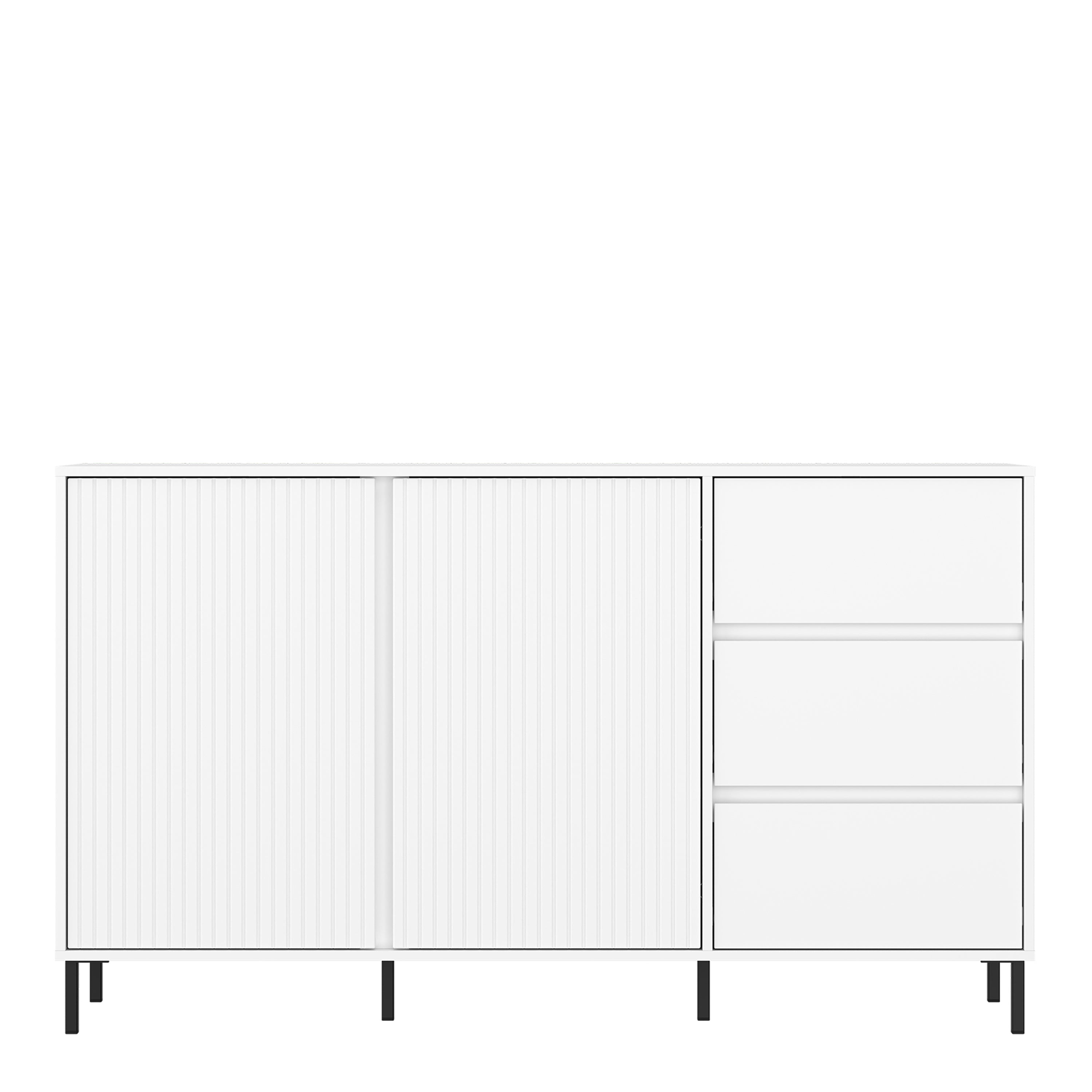 Avenale Sideboard 2 Door 3 Drawer in Alpine White High Gloss