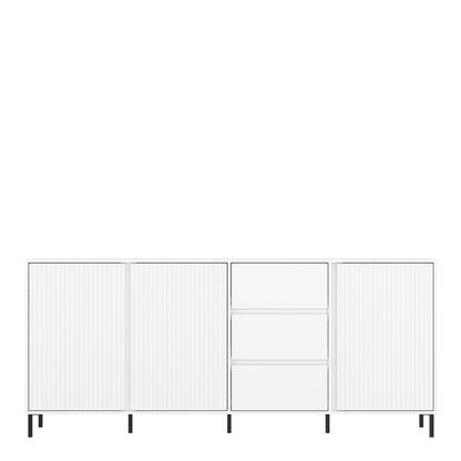 Avenale Sideboard 3 Door 3 Drawer in Alpine White High Gloss