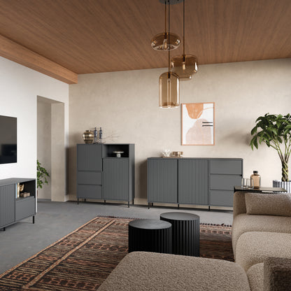 Avenale Sideboard 2 Door 3 Drawer in Anthracite