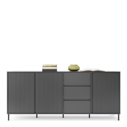 Avenale Sideboard 3 Door 3 Drawer in Anthracite