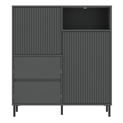 Avenale Sideboard 2 Door 2 Drawer in Anthracite