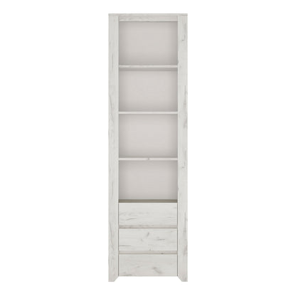 Angel Tall Narrow 3 Drawer Bookcase