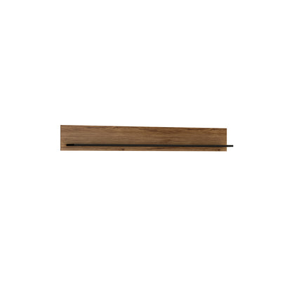 Brolo 167cm Wall Shelf with a Walnut and Dark Panel Finish