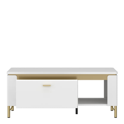Lazio Coffee Table 1 Drawer in Alpine White/White Gloss