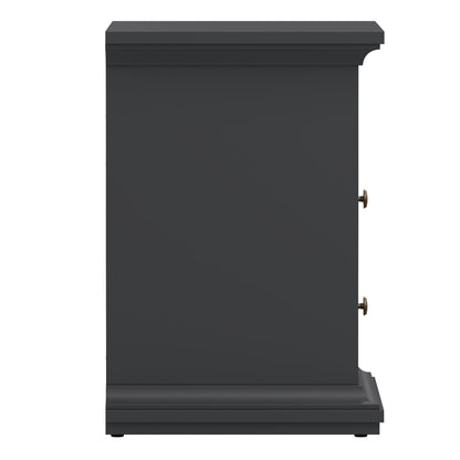 Paris Bedside 2 Drawers in Matt Grey