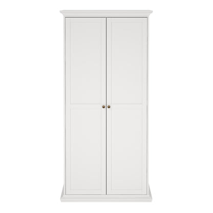 Paris Wardrobe with 2 Doors in White