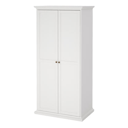Paris Wardrobe with 2 Doors in White