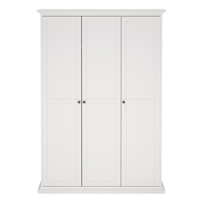Paris Wardrobe with 3 Doors in White