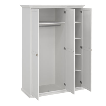 Paris Wardrobe with 3 Doors in White