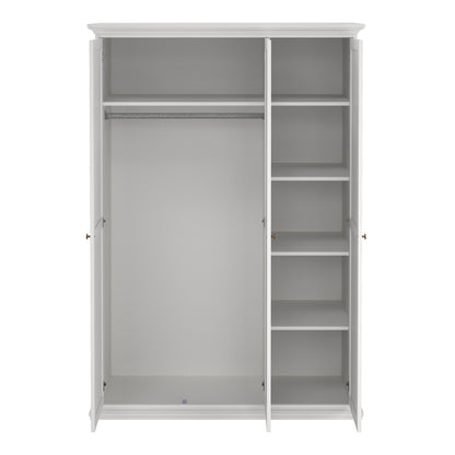 Paris Wardrobe with 3 Doors in White