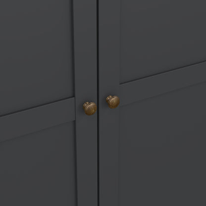 Paris Wardrobe with 3 Doors in Matt Grey