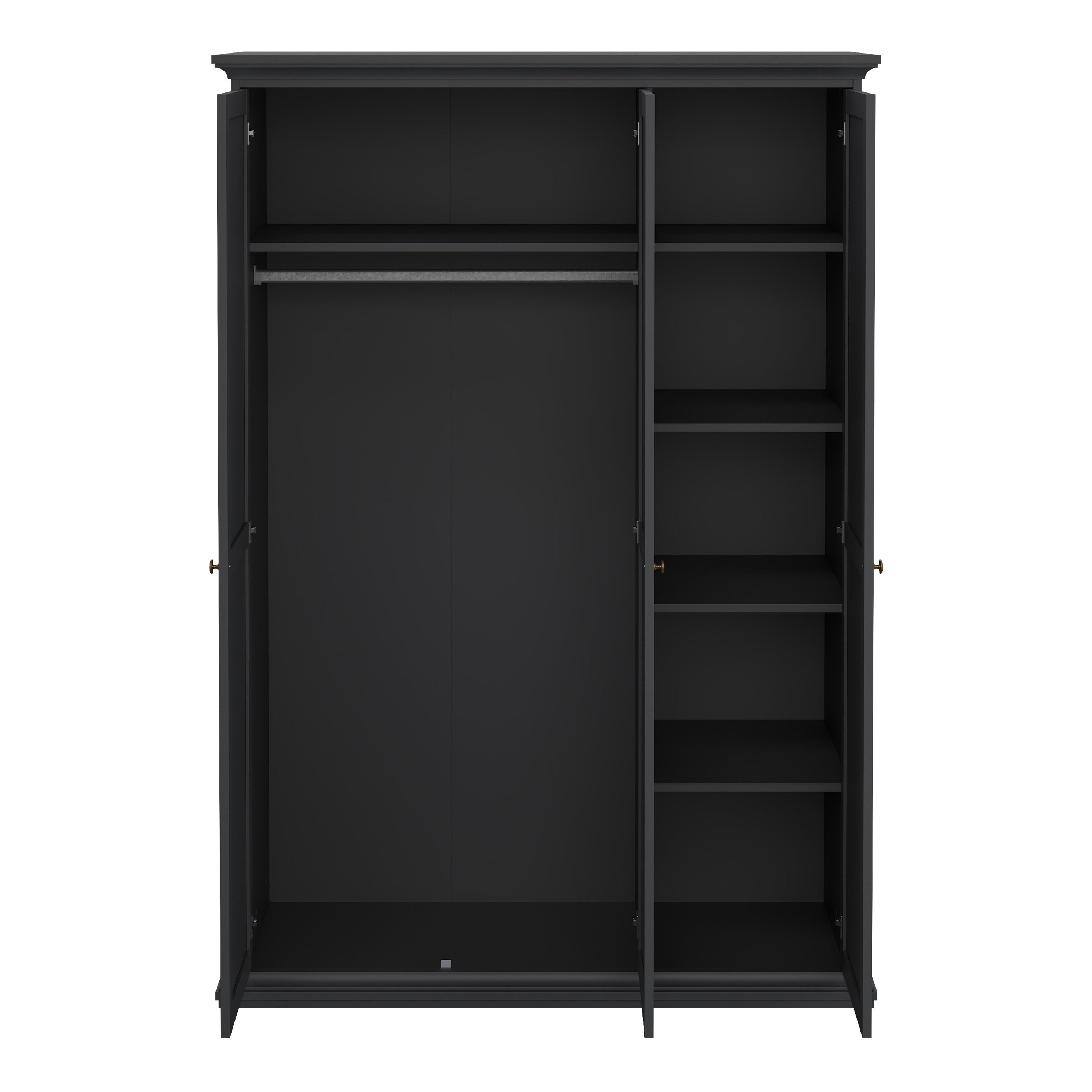 Paris Wardrobe with 3 Doors in Matt Grey