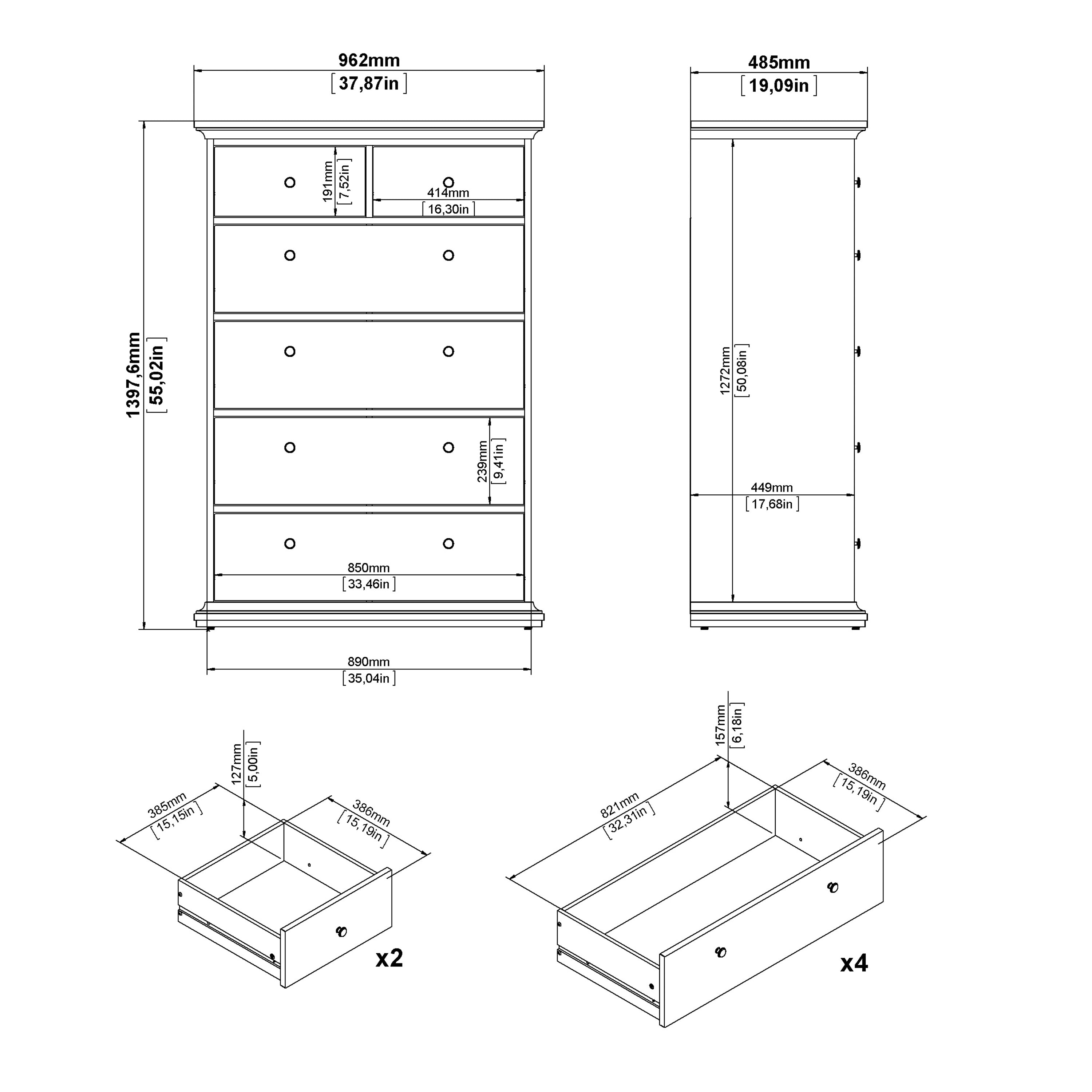 Paris Nightstand 1 Door + 1 Drawer in Matt Grey