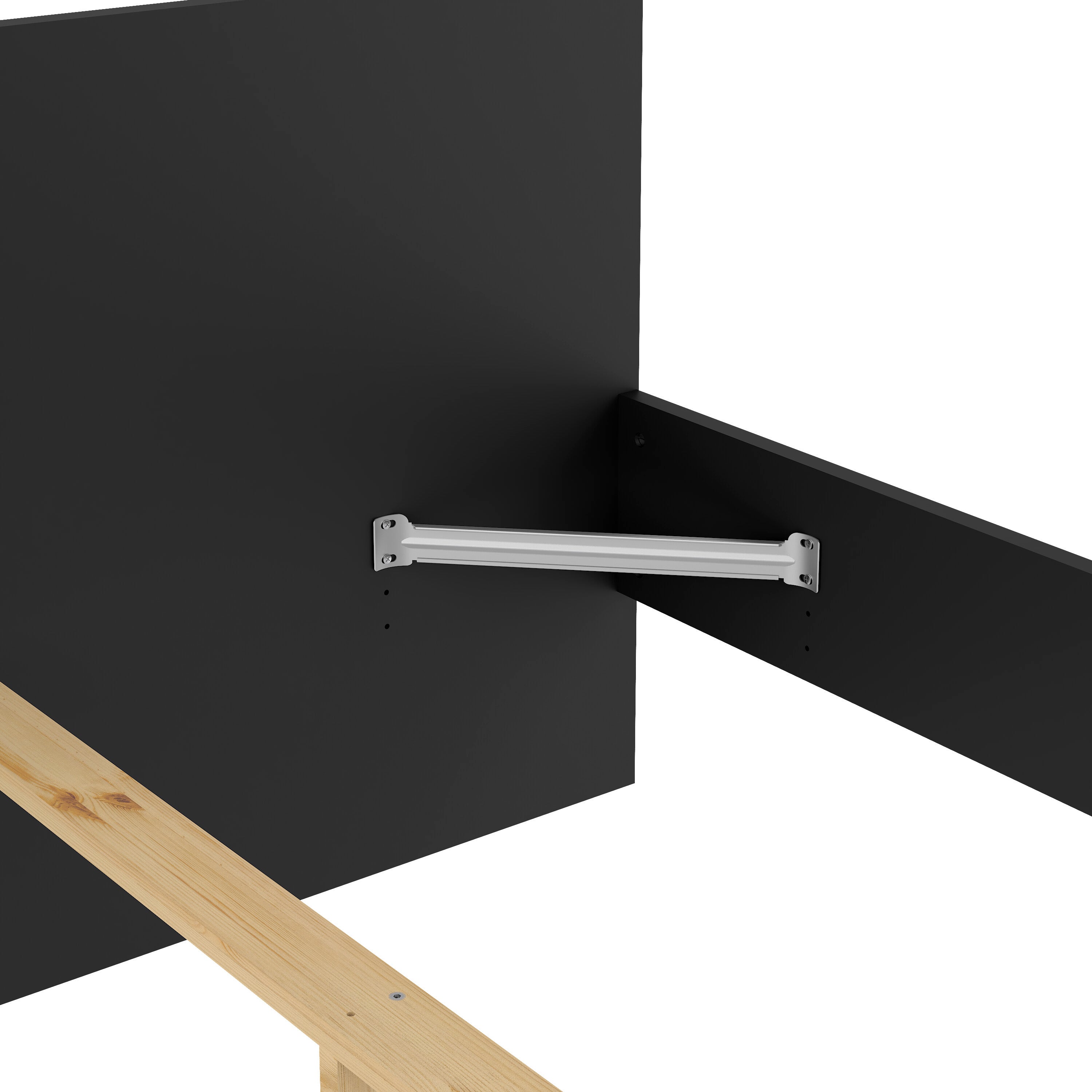 Naia Double Bed 4ft6 (140 x 190) in Black Matt