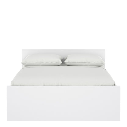 Naia Double Bed 4ft6 (140 x 190) in White High Gloss
