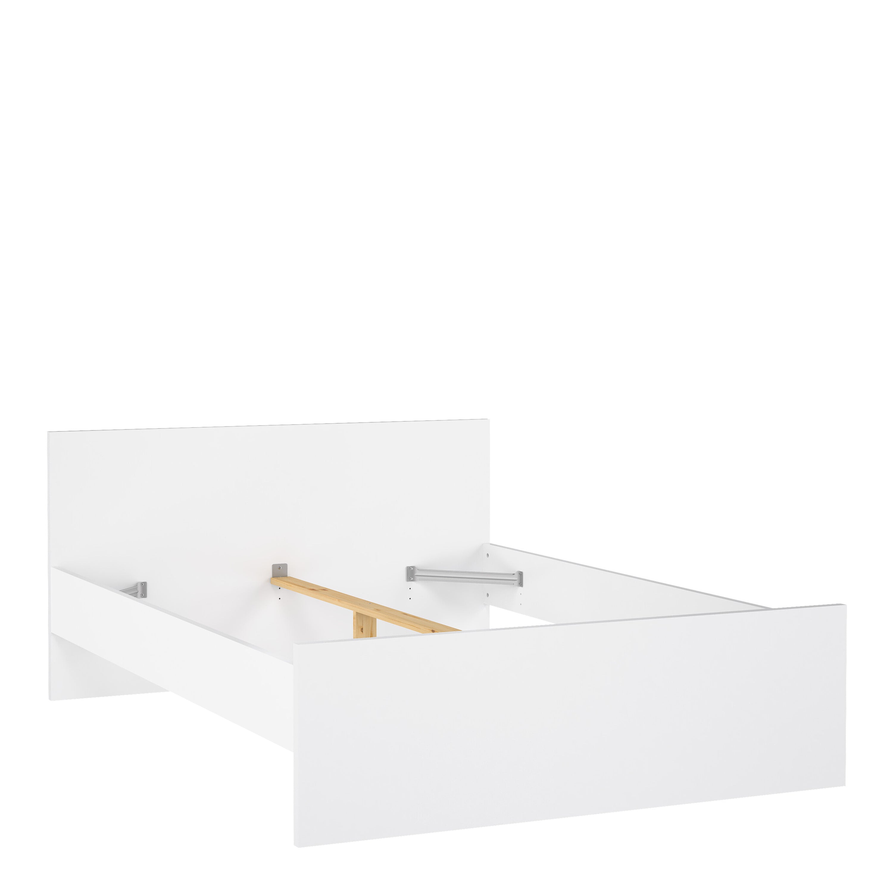 Naia Double Bed 4ft6 (140 x 190) in White High Gloss