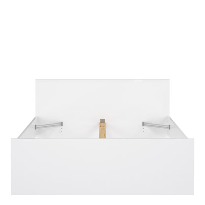 Naia Double Bed 4ft6 (140 x 190) in White High Gloss