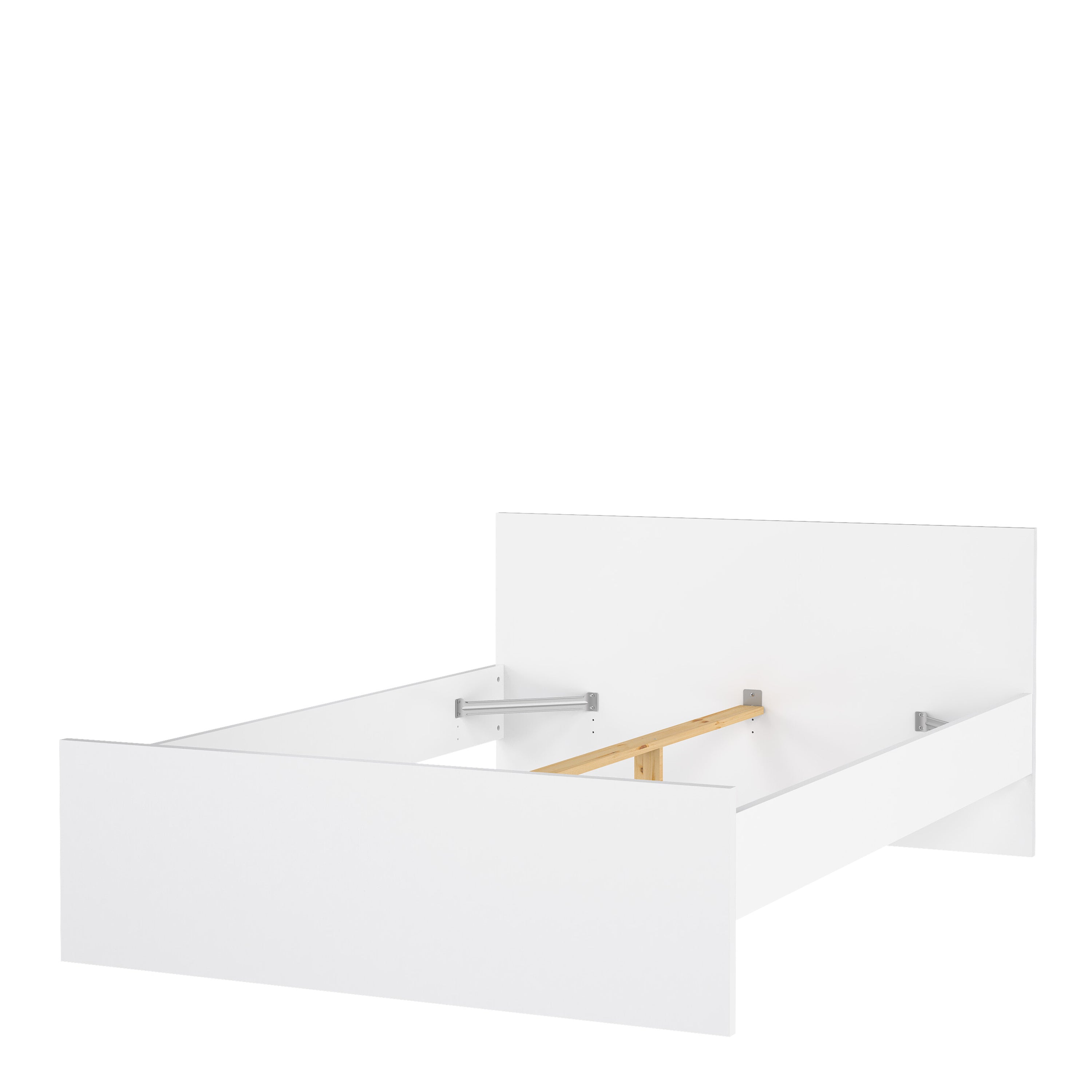 Naia Double Bed 4ft6 (140 x 190) in White High Gloss