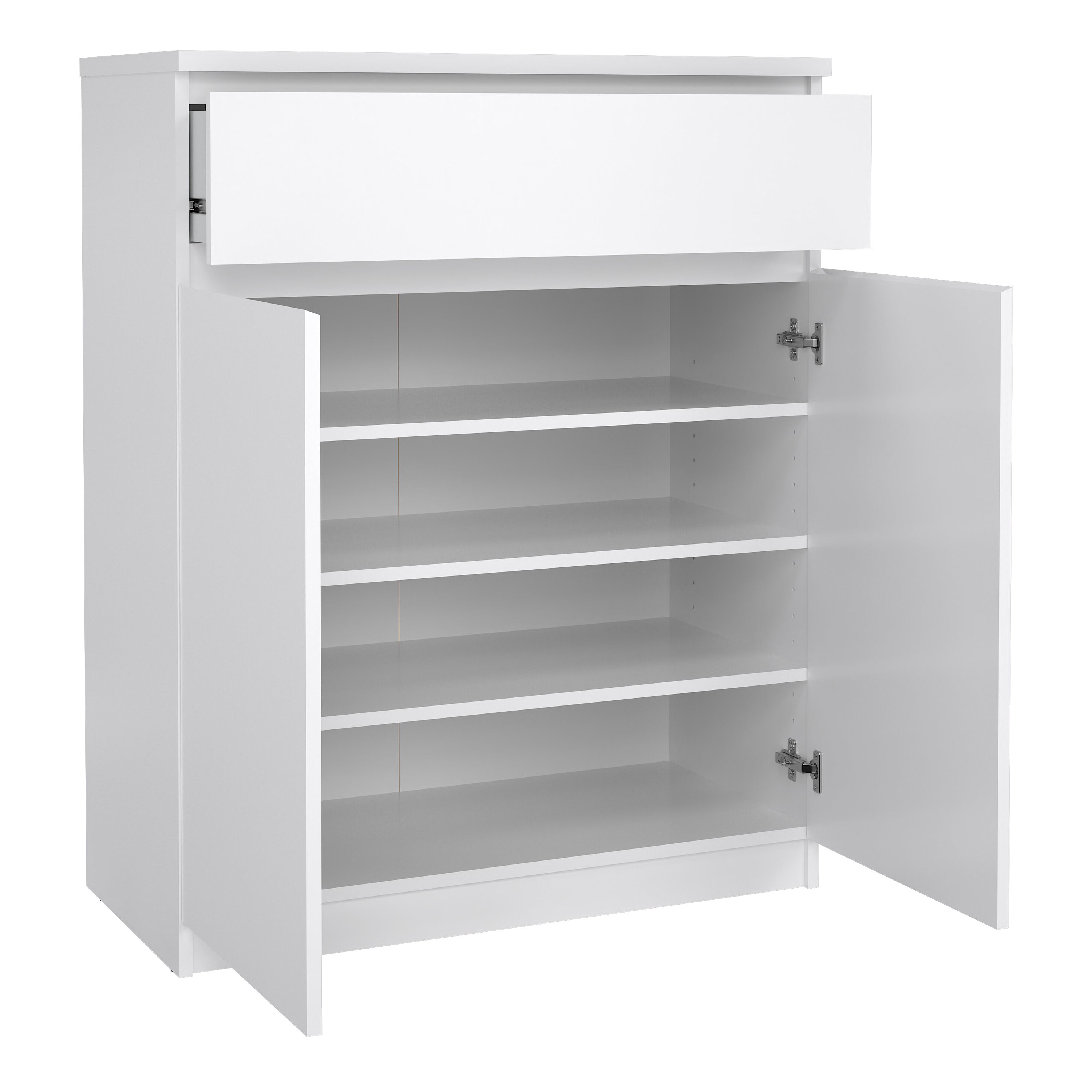 Naia Sideboard 1 Drawer 2 Doors in White High Gloss